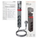 Przedłużacz biurkowy 3-krotny 2P+Z, 1,5M H05VV-F 3x1,5mm2, 2xUSB+1 typu C