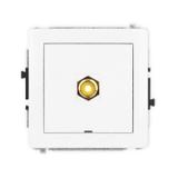 DECO Mechanizm gniazda pojedynczego RCA, bez pola opisowego (typu cinch - żółty, pozłacany) 25DGRCAB