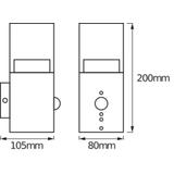 ENDURA STYLE CRYSTAL WALL SEN 5W ST LEDV Oprawa zewnętrzna
