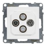 SUNO - Gniazdo TV-R-2xSAT - końcowe - 1.5 dB, Biały, Legrand