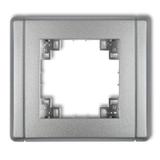 FLEXI Kompletna ramka uniwersalna pojedyncza srebrny metalik
