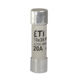 Wkładka topikowa cylindryczna PV gR 900V CH10x38 gR 20A 900V AC DC 002625034 ETI