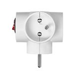 Rozgałęźnik 3x2P+Z, z wyłącznikiem