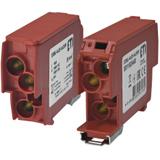 EDBJ-4x25-4x25/R Blok rozdzielczy 100A (4x2,5-25mm2-4x2,5-25mm2) czerwony