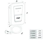 EVCS witty plus 1x22kW 1/3f z kablem 6,5m T2 MID OCPP XVL122C HAGER