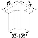 tehalit.SL Kąt wewnętrzny regulowany 20x80 aluminium SL200804D1 HAGER