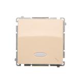 Simon Basic Łącznik schodowy z podświetleniem LED 10A 250V szybkozłączka beż BMW6L.01/12 KONTAKT