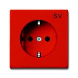 BASIC55 Gniazdo SCHUKO z nadrukiem  Z szybkozłączami Z uziemieniem , 2P+E pomarańczowy