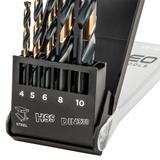 Wiertła do metalu HSS-CNC, 124°, "Pro-Tec", 4.0 - 10 mm, zestaw 5 szt.