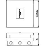UDHOME4 2M U PE, Kompletna kaseta zasilająca