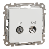 Sedna Design & Elements Gniazdo antenowe TV-SAT przelotowe 10dB białe SDD111478S Schneider
