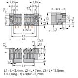 X-COM wtyk 5-biegunowy szary raster 5 mm /50szt./ WAGO