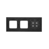 Simon 54 Touch Panel dotykowy S54 Touch 3 moduły 4 pola dotykowe + 2 otwory na osprzęty S54 zastygła lawa DSTR3400/73 KONTAKT