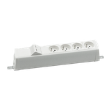 "Simon 480 TS48-230E400K0-33 Listwa poszerzona 4 gn. typ E i płytka 2xRJ45 keystone