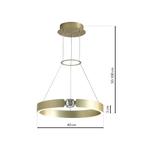Milagro lampa wisząca LED Sirius 26W 1300lm 4000K złota ML6186