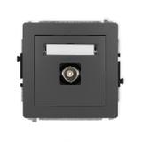 DECO Mechanizm gniazda pojedynczego BNC grafitowy mat