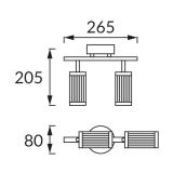 FRIDA SPT GU10 2I BLACK/CHROME