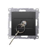 Simon 54 Łącznik na kluczyk chwilowy – przycisk 2 pozycyjny „0-I” styk N/O 5 A 250. Możliwość wyjęci