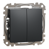 Sedna Design & Elements, łącznik podwójny schodowy, czarny antracyt