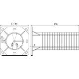 Element dystansujący do skrzynki probierczej ETIC, odstęp H 50-200 mm, tworzywo, szary