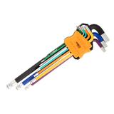 Klucze sześciokątne 1.5-10 mm, zestaw 9 szt.