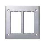 Simon Connect Ramka 2-modułowa do puszki SBM250 4x K45 aluminium SBM202/8 KONTAKT