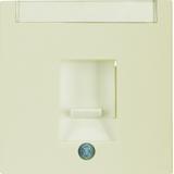 B.Kwadrat/S.1 Płytka czołowa pojedyncza z zasuwami z polem opisowym krem połysk