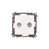 Simon 55 Gniazdo antenowe R-TV zakończeniowe 10dB do gniazd przelotowych 1x Wejście: 5÷862 MHz Biały