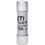 Wkładka topikowa cylindryczna PV gR 900V CH10x38 gR 10A 900V AC DC 002625031 ETI