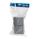Gniazdo podwójne natynkowe hermetyczne AQUATIC PRO IP55 16A 230V AC Szaro-Grafitowy OR-OE-7406/GR ORNO