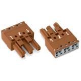 WINSTA gniazdo 3-torowe brązowe kodowanie S