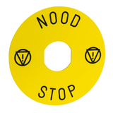 Harmony XB4 Etykieta, z oznaczeniem NOODSTOP ZBY8530