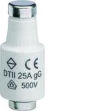 Wkładka bezpiecznikowa DTII/E27 wyk.zwłoczne gG (Bi-Wtz) 25A 500VAC LE2725 HAGER