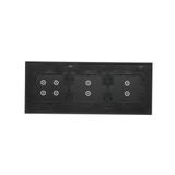 Simon 54 Touch Panel dotykowy S54 Touch 3 moduły 2 pola dotykowe pionowe + 2 pola dotykowe pionowe + 4 pola dotykowe zastygła lawa DSTR3334/73 KONTAKT