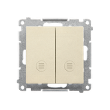 Simon 55 Przycisk zwierny podwójny zwierny bez piktogramu – osobne podświetlenie dla każdego klawisz