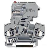 Złączka bezpiecznikowa 4mm2 szary 10A G 5x 25mm DIN 35mm 281‑612/281‑541 /50szt./ WAGO