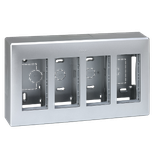 Simon Connect Obudowa natynkowa S500 4-modułowa 8x K45 kompletna aluminium