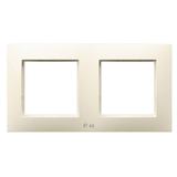 ARIA Ramka podwójna do łączników IP-44 - kolor ecru