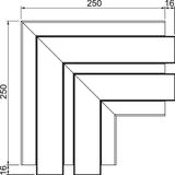 GA-FS53165RW, Naroże płaskie, stałe, Alu