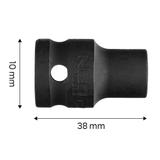 Nasadka udarowa 1/2", 10 x 38mm, Cr-Mo