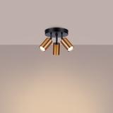 Plafon WINX 3P czarny/miedź