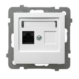 AS ANTYBAKTERYJNY Gniazdo komputerowe pojedyncze, kat. 5e MMC, produkt zawiera szkło fosforanowo-sre