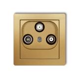 DECO Mechanizm gniazda abonenckiego 2 wyjścia SAT + TV złoty