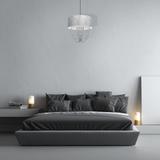 lampa wisząca Almeria E27 srebrna MLP6437 Milagro