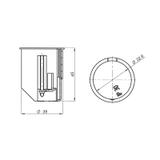 P32 ,  Puszka inst. do pustych ścian - kinkietowa O 32 mm, niebieski