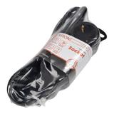 Przedłużacz 3-krotny 2P+Z (Schuko), 1,5m H05VV-F 3x1,5mm2 , Imax=16A, płaska wtyczka, czarny ES-4(GS)/B/1,5 ORNO