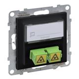 SUNO - Pojedyncze gniazdo śwatłowodowe SC/APC, Czarny, Legrand