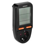 Watomierz, kalkulator energii z wyświetlaczem LCD, wersja Schuko, czarny