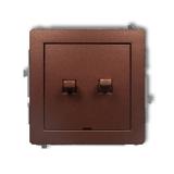 DECO Mechanizm łącznika podwójnego schodowego w stylu amerykańskim (dwa klawisze bez piktogramów) br