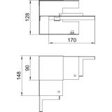 GS-AI90130RW, NAROŻE WEWN. 90X130 CZ.B.